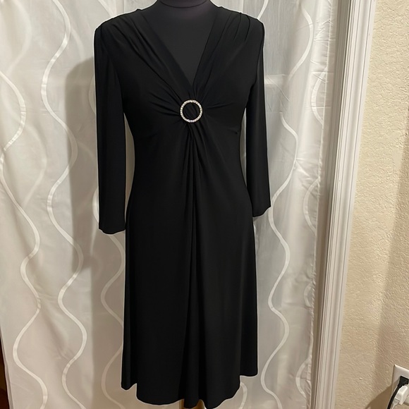 Chaps Dresses & Skirts - Chaps Black Dress with Bling, Size Medium